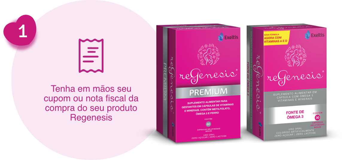 Tenha em mãos seu cupom ou nota fiscal da compra do seu produto Regenesis